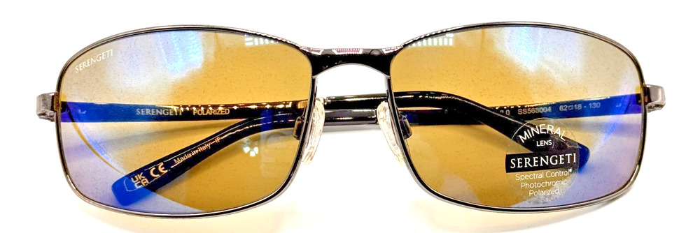 Serengeti Sunglasses Varese 2.0 Gunmetal Green Polarized Photochromic 62-16-130